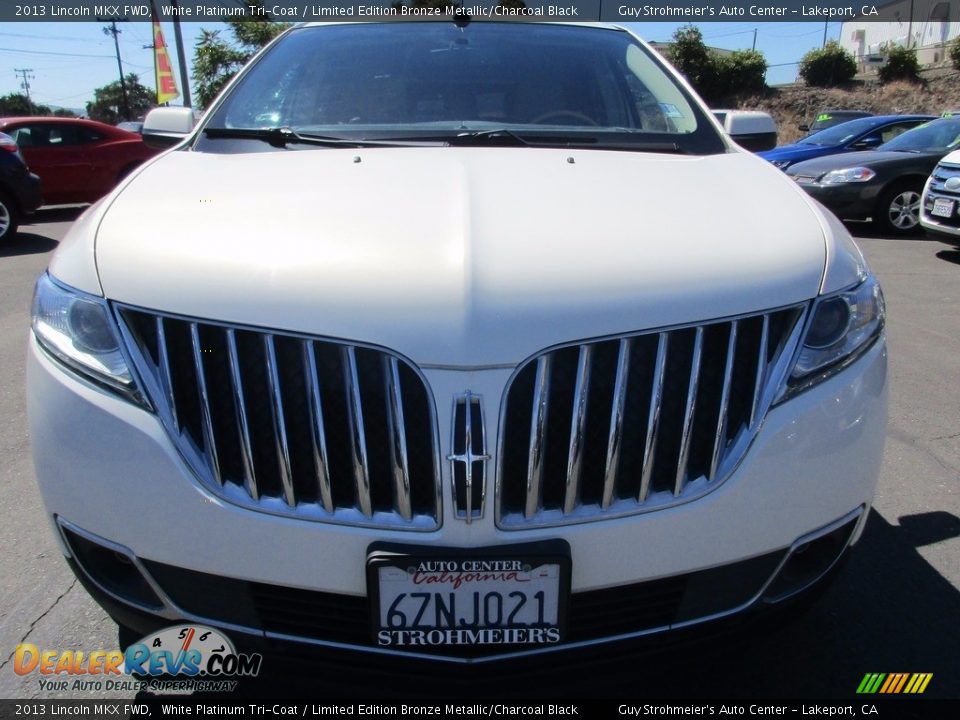 2013 Lincoln MKX FWD White Platinum Tri-Coat / Limited Edition Bronze Metallic/Charcoal Black Photo #2