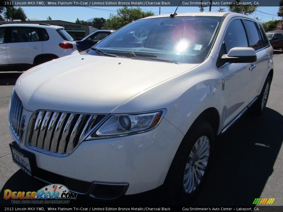 2013 Lincoln MKX FWD White Platinum Tri-Coat / Limited Edition Bronze Metallic/Charcoal Black Photo #3