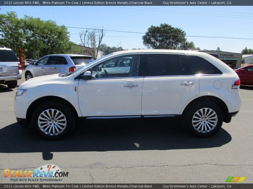 2013 Lincoln MKX FWD White Platinum Tri-Coat / Limited Edition Bronze Metallic/Charcoal Black Photo #4