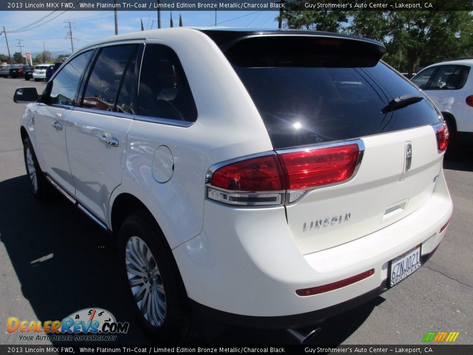 2013 Lincoln MKX FWD White Platinum Tri-Coat / Limited Edition Bronze Metallic/Charcoal Black Photo #5