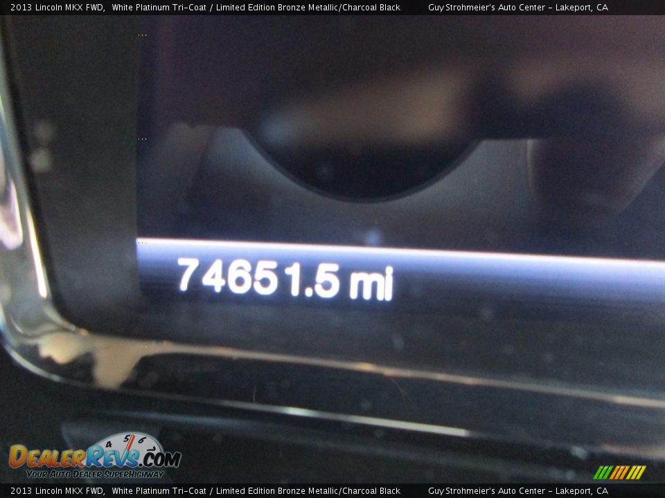 2013 Lincoln MKX FWD White Platinum Tri-Coat / Limited Edition Bronze Metallic/Charcoal Black Photo #12