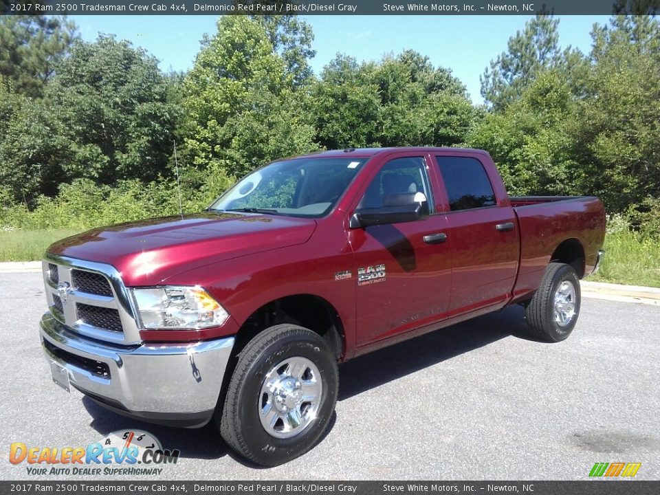 2017 Ram 2500 Tradesman Crew Cab 4x4 Delmonico Red Pearl / Black/Diesel Gray Photo #2