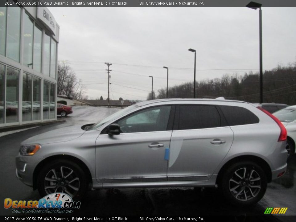 2017 Volvo XC60 T6 AWD Dynamic Bright Silver Metallic / Off Black Photo #2