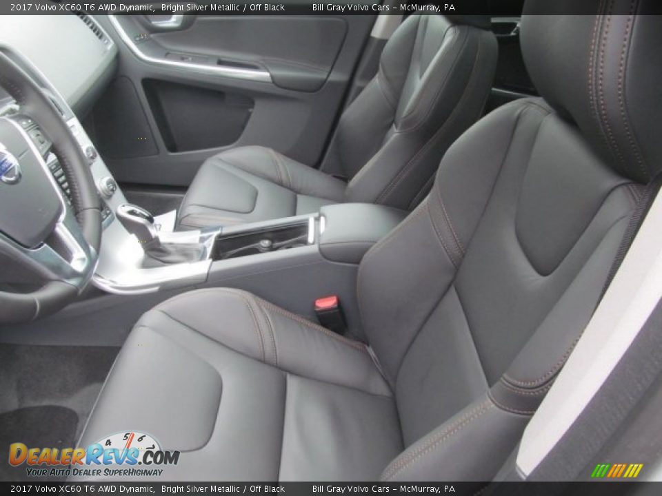 2017 Volvo XC60 T6 AWD Dynamic Bright Silver Metallic / Off Black Photo #3