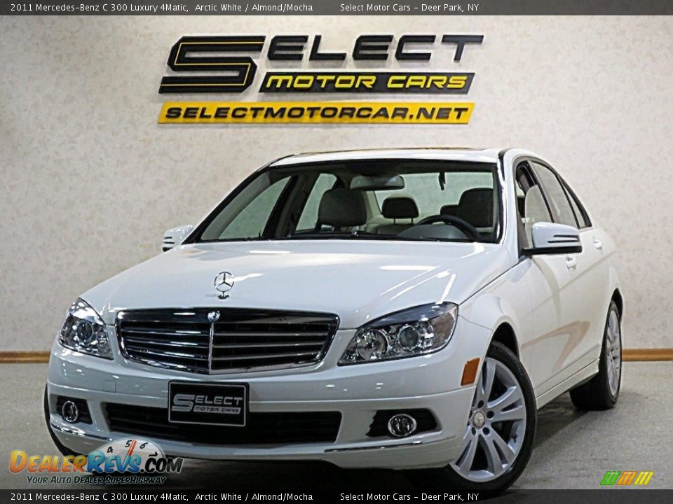 2011 Mercedes-Benz C 300 Luxury 4Matic Arctic White / Almond/Mocha Photo #1