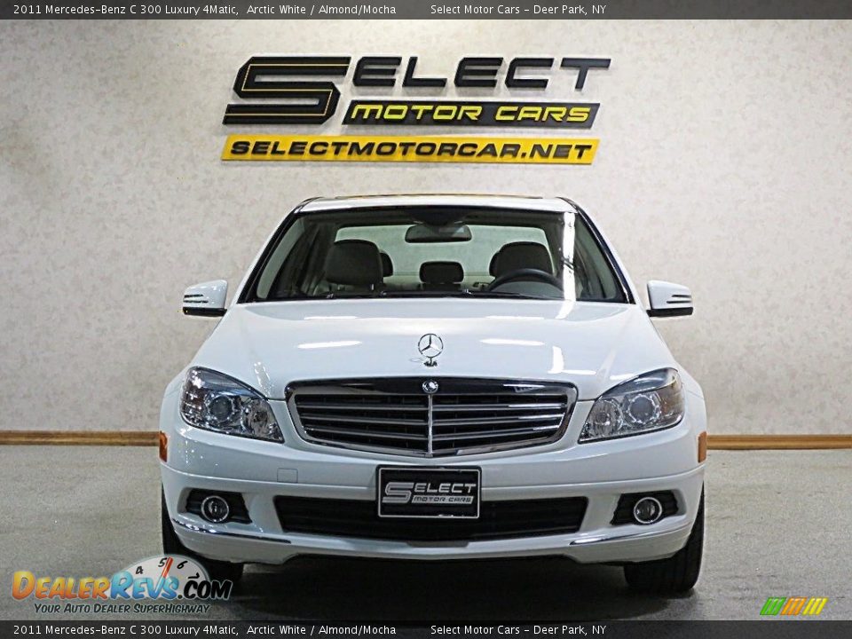 2011 Mercedes-Benz C 300 Luxury 4Matic Arctic White / Almond/Mocha Photo #2
