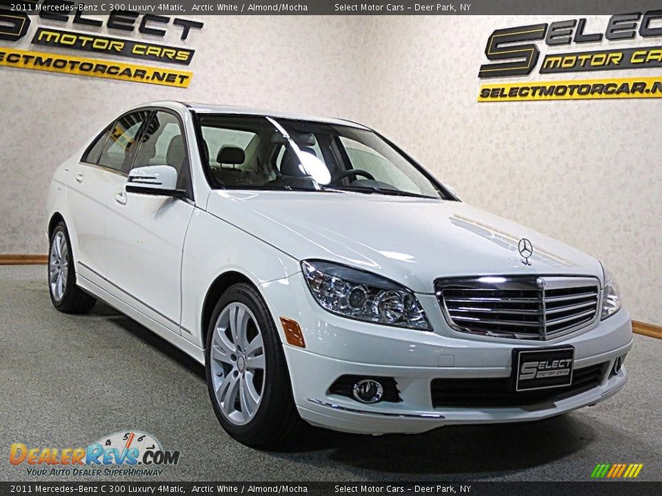 2011 Mercedes-Benz C 300 Luxury 4Matic Arctic White / Almond/Mocha Photo #3