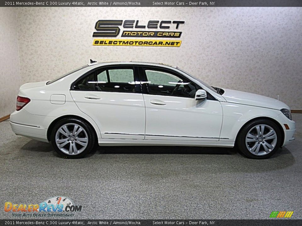 2011 Mercedes-Benz C 300 Luxury 4Matic Arctic White / Almond/Mocha Photo #4