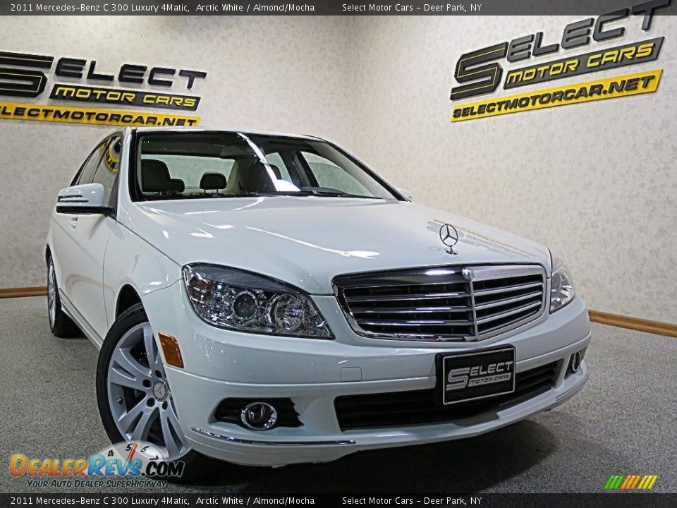 2011 Mercedes-Benz C 300 Luxury 4Matic Arctic White / Almond/Mocha Photo #10