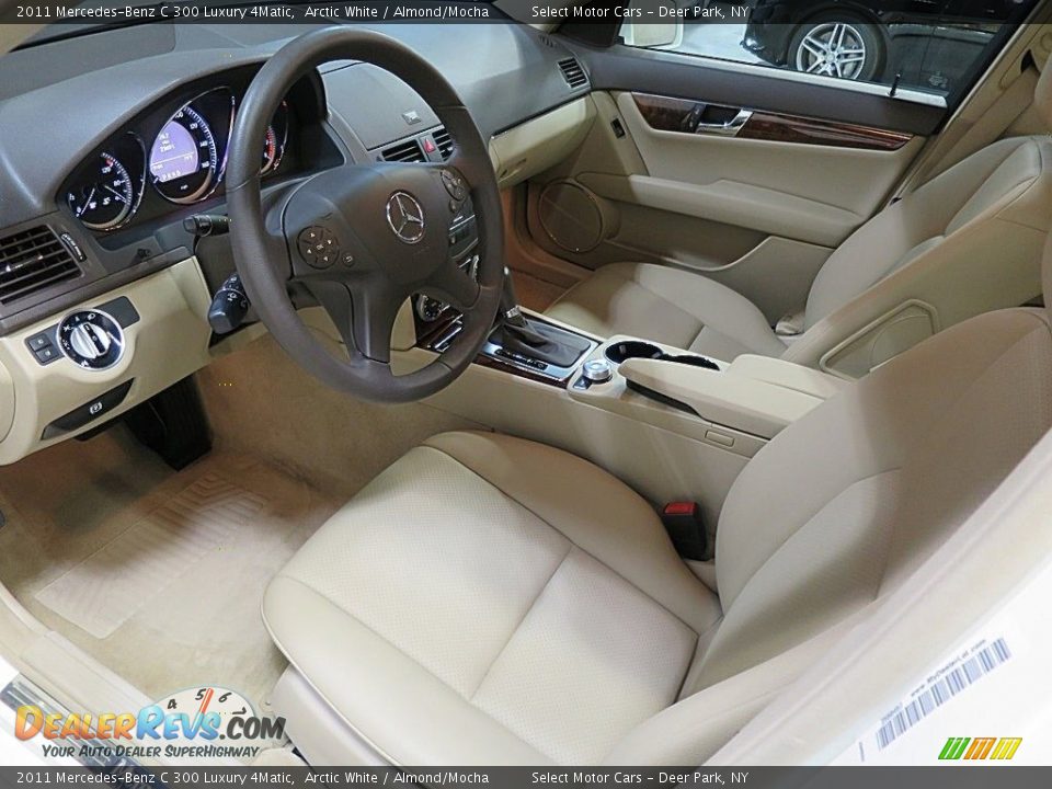 2011 Mercedes-Benz C 300 Luxury 4Matic Arctic White / Almond/Mocha Photo #12