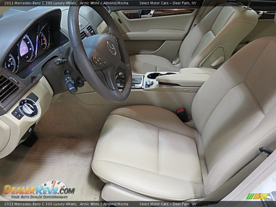 2011 Mercedes-Benz C 300 Luxury 4Matic Arctic White / Almond/Mocha Photo #13
