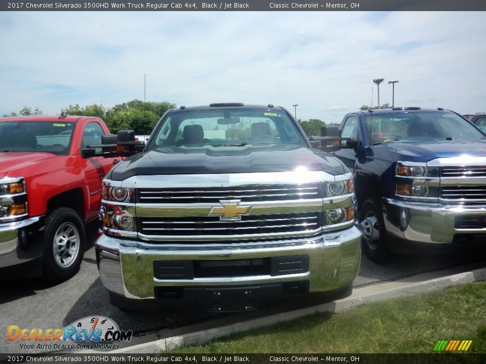 2017 Chevrolet Silverado 3500HD Work Truck Regular Cab 4x4 Black / Jet Black Photo #2