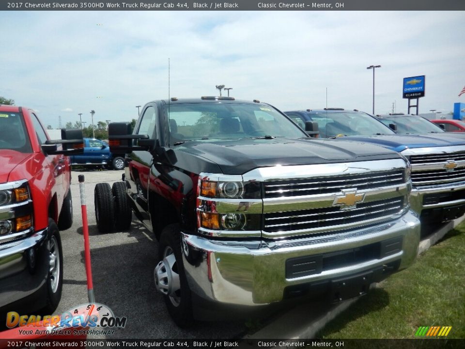 2017 Chevrolet Silverado 3500HD Work Truck Regular Cab 4x4 Black / Jet Black Photo #3
