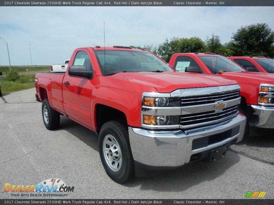 2017 Chevrolet Silverado 2500HD Work Truck Regular Cab 4x4 Red Hot / Dark Ash/Jet Black Photo #3