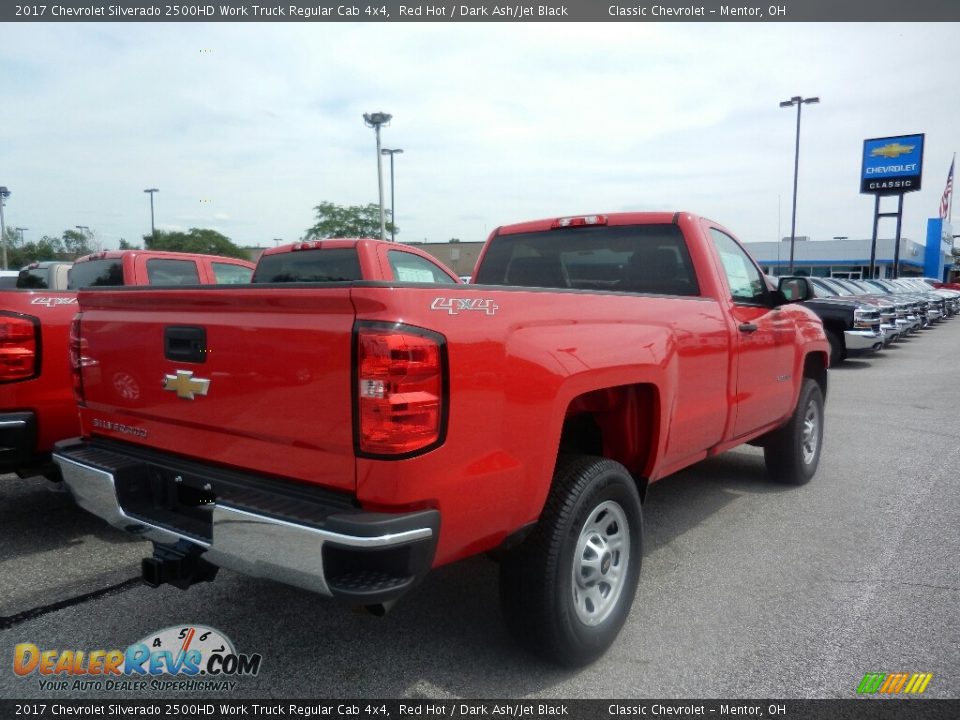 2017 Chevrolet Silverado 2500HD Work Truck Regular Cab 4x4 Red Hot / Dark Ash/Jet Black Photo #5