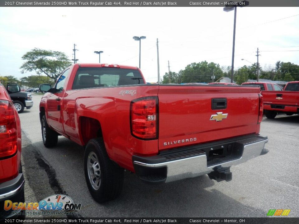2017 Chevrolet Silverado 2500HD Work Truck Regular Cab 4x4 Red Hot / Dark Ash/Jet Black Photo #6