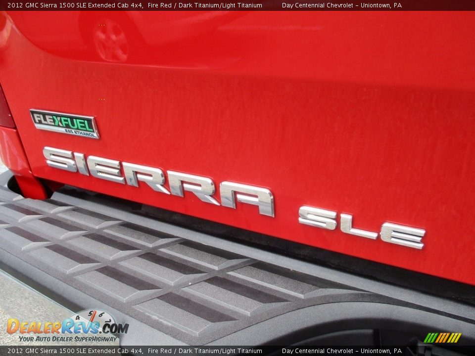 2012 GMC Sierra 1500 SLE Extended Cab 4x4 Fire Red / Dark Titanium/Light Titanium Photo #16