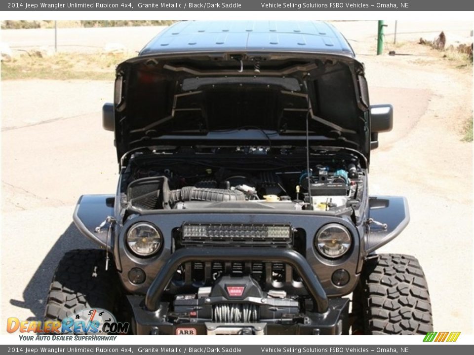 2014 Jeep Wrangler Unlimited Rubicon 4x4 Granite Metallic / Black/Dark Saddle Photo #10