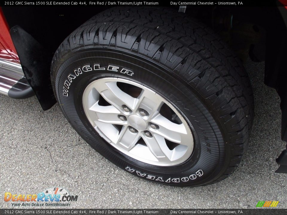 2012 GMC Sierra 1500 SLE Extended Cab 4x4 Fire Red / Dark Titanium/Light Titanium Photo #24
