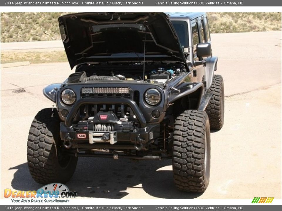 2014 Jeep Wrangler Unlimited Rubicon 4x4 Granite Metallic / Black/Dark Saddle Photo #15