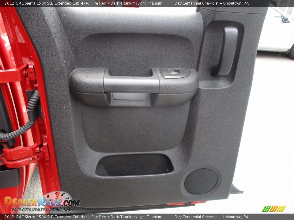 2012 GMC Sierra 1500 SLE Extended Cab 4x4 Fire Red / Dark Titanium/Light Titanium Photo #28