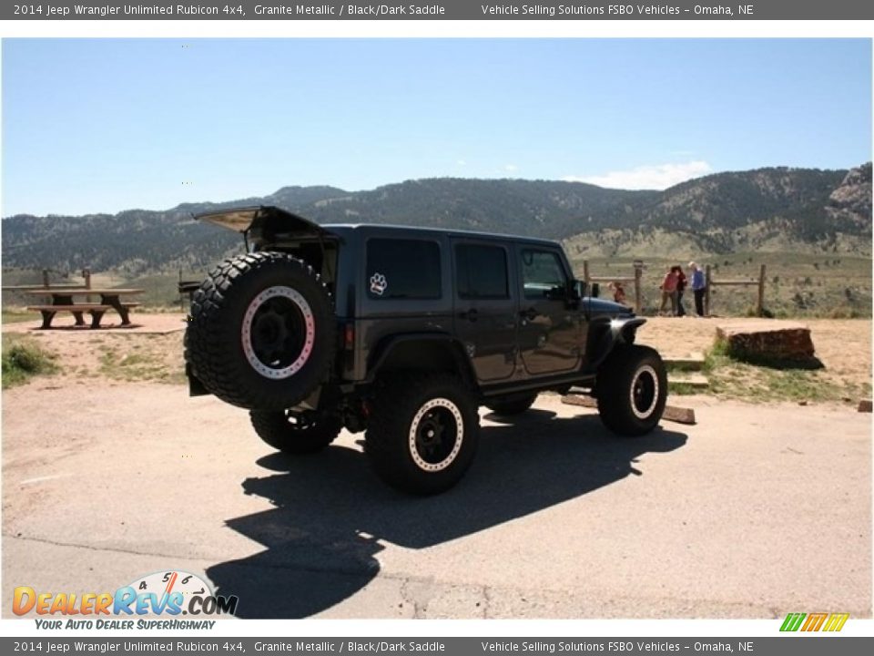 2014 Jeep Wrangler Unlimited Rubicon 4x4 Granite Metallic / Black/Dark Saddle Photo #19
