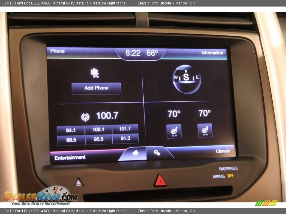 2013 Ford Edge SEL AWD Mineral Gray Metallic / Medium Light Stone Photo #10