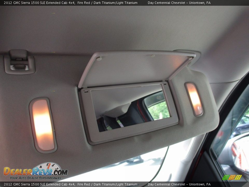 2012 GMC Sierra 1500 SLE Extended Cab 4x4 Fire Red / Dark Titanium/Light Titanium Photo #35