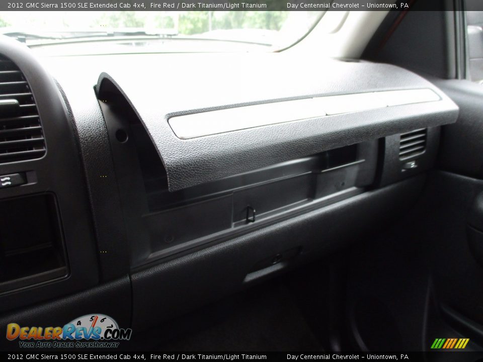 2012 GMC Sierra 1500 SLE Extended Cab 4x4 Fire Red / Dark Titanium/Light Titanium Photo #36