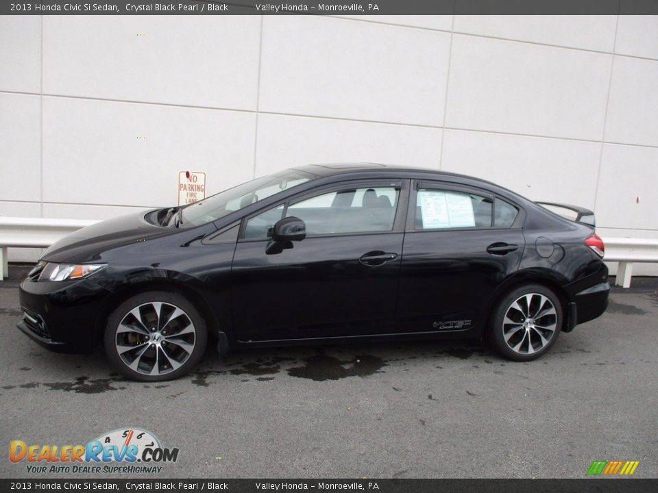 2013 Honda Civic Si Sedan Crystal Black Pearl / Black Photo #2
