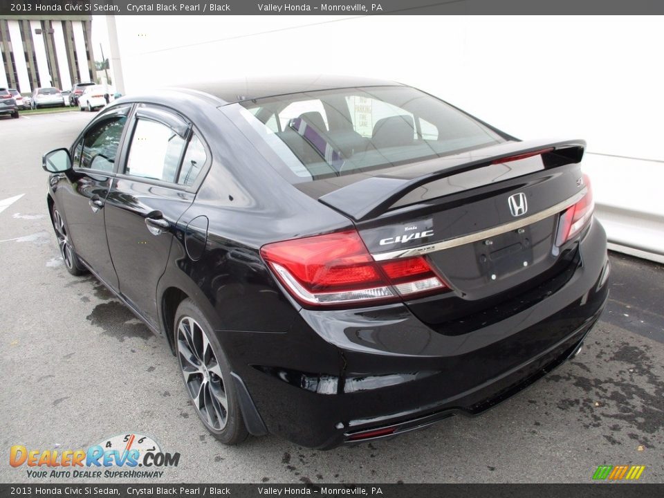 2013 Honda Civic Si Sedan Crystal Black Pearl / Black Photo #3