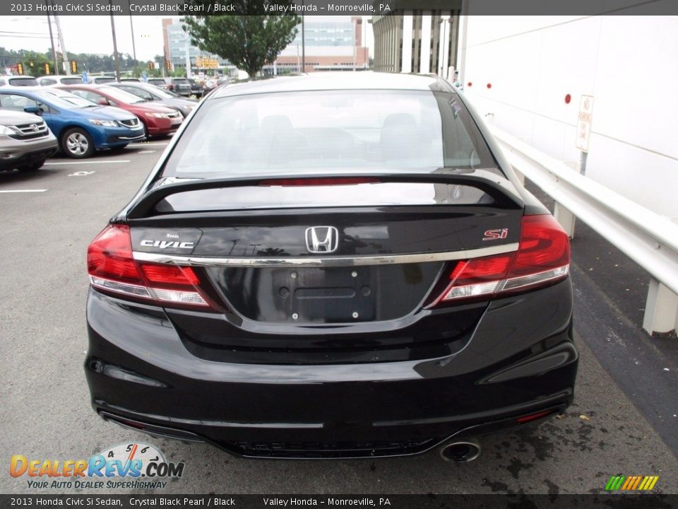 2013 Honda Civic Si Sedan Crystal Black Pearl / Black Photo #4