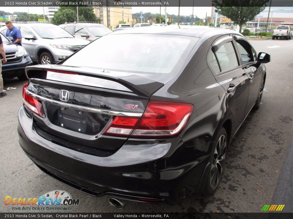 2013 Honda Civic Si Sedan Crystal Black Pearl / Black Photo #5