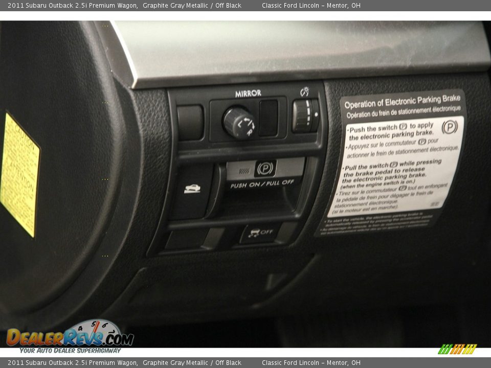 2011 Subaru Outback 2.5i Premium Wagon Graphite Gray Metallic / Off Black Photo #5