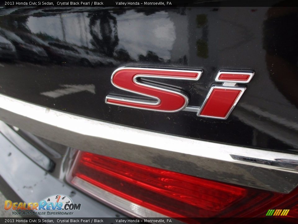 2013 Honda Civic Si Sedan Crystal Black Pearl / Black Photo #6