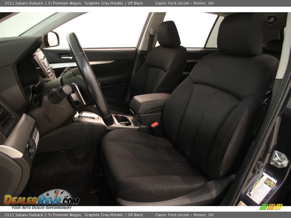 2011 Subaru Outback 2.5i Premium Wagon Graphite Gray Metallic / Off Black Photo #6