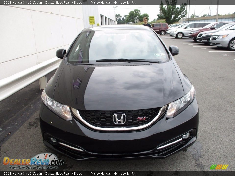 2013 Honda Civic Si Sedan Crystal Black Pearl / Black Photo #8