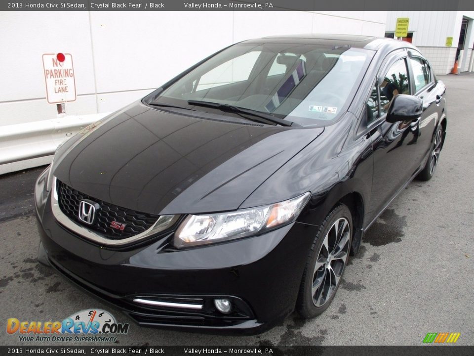 2013 Honda Civic Si Sedan Crystal Black Pearl / Black Photo #9