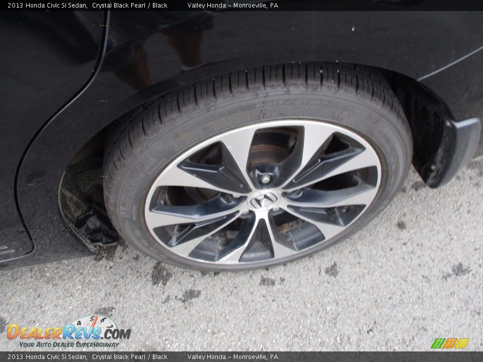 2013 Honda Civic Si Sedan Crystal Black Pearl / Black Photo #10