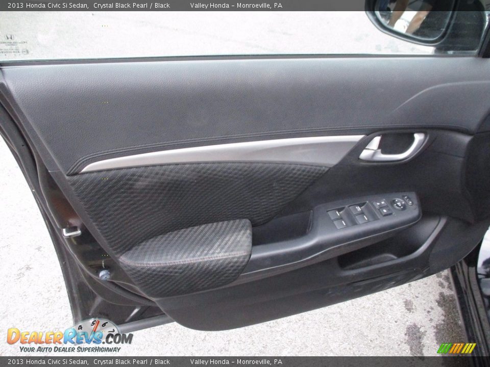 2013 Honda Civic Si Sedan Crystal Black Pearl / Black Photo #11