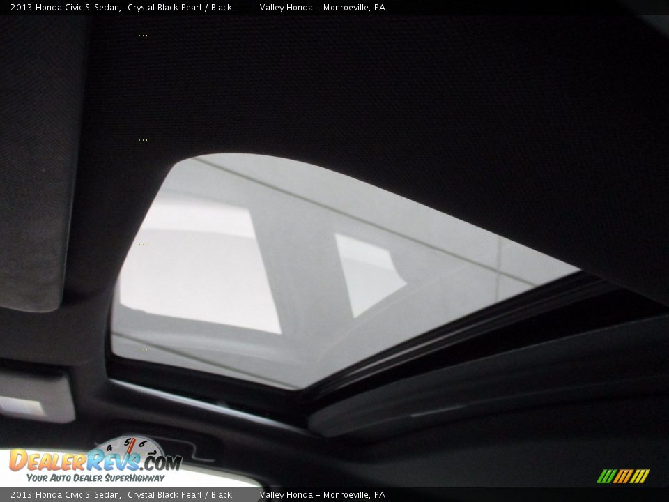 2013 Honda Civic Si Sedan Crystal Black Pearl / Black Photo #12