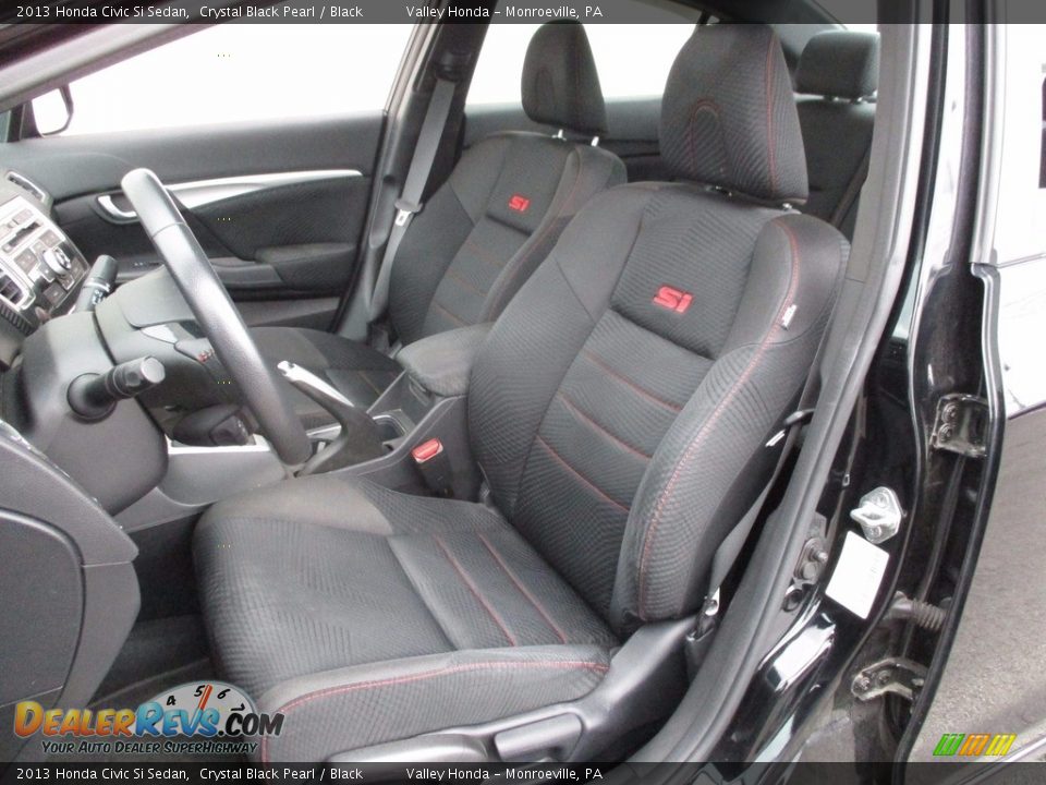 2013 Honda Civic Si Sedan Crystal Black Pearl / Black Photo #13