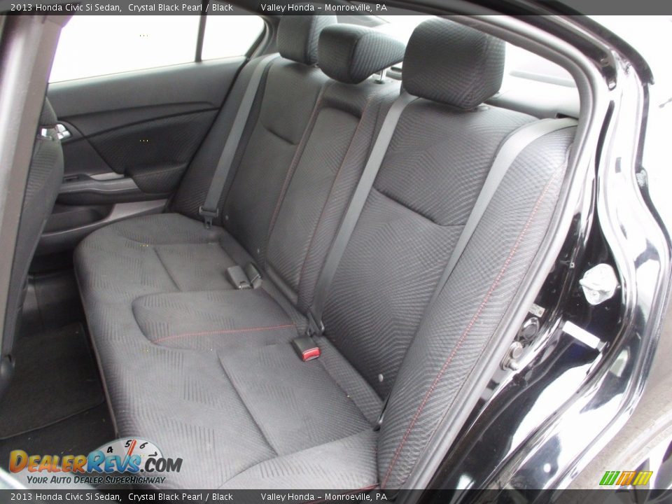 2013 Honda Civic Si Sedan Crystal Black Pearl / Black Photo #14