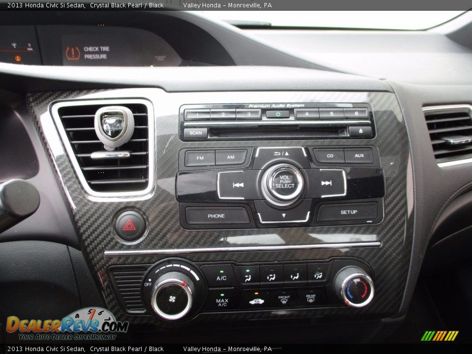 2013 Honda Civic Si Sedan Crystal Black Pearl / Black Photo #17