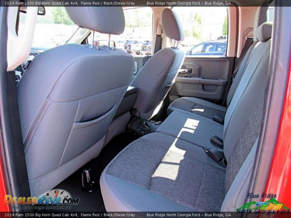 2014 Ram 1500 Big Horn Quad Cab 4x4 Flame Red / Black/Diesel Gray Photo #31