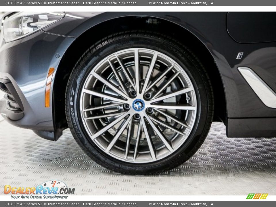2018 BMW 5 Series 530e iPerfomance Sedan Dark Graphite Metallic / Cognac Photo #9