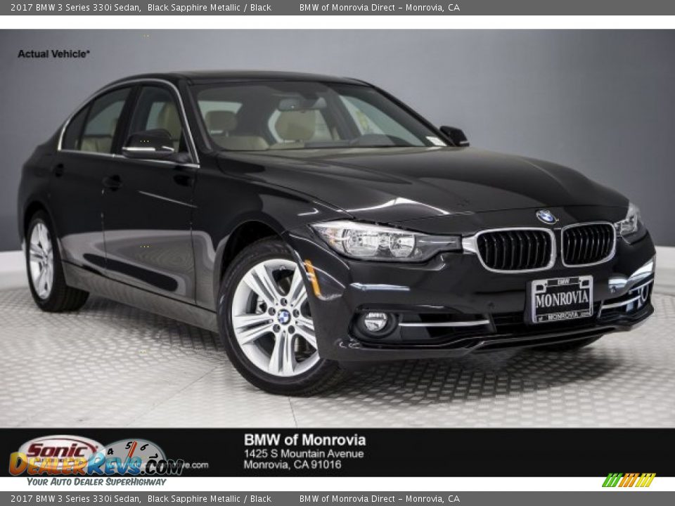 2017 BMW 3 Series 330i Sedan Black Sapphire Metallic / Black Photo #1