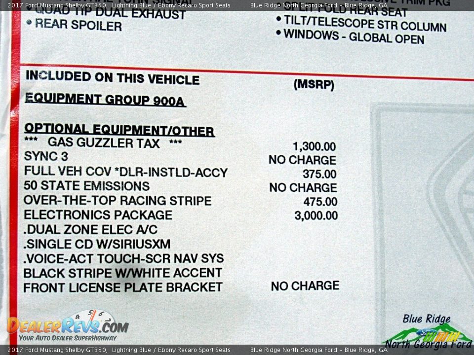 2017 Ford Mustang Shelby GT350 Lightning Blue / Ebony Recaro Sport Seats Photo #26