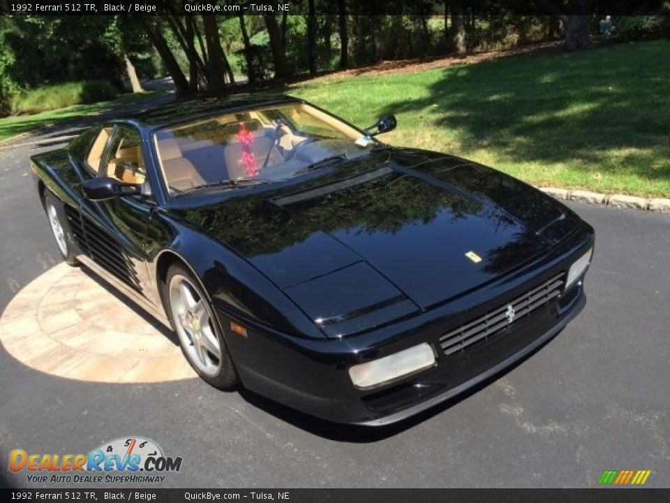 1992 Ferrari 512 TR Black / Beige Photo #6