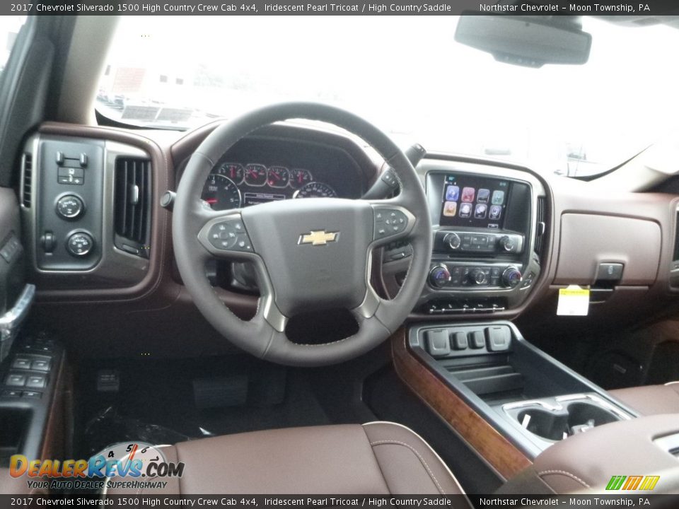 2017 Chevrolet Silverado 1500 High Country Crew Cab 4x4 Iridescent Pearl Tricoat / High Country Saddle Photo #14